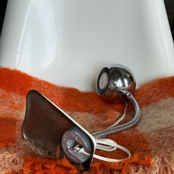 Vintage Lamp Gooseneck 60s Chrome Space Age Atomic Light Working Condition - Picture 8 of 16